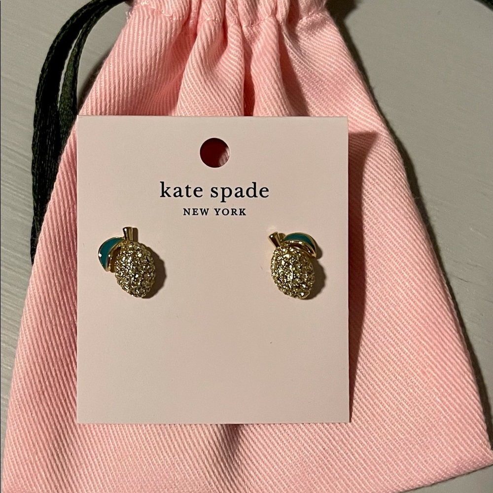 KateSpade♠️Perfect Picnic Crystal Lemon Earrings R - Picture 4 of 7